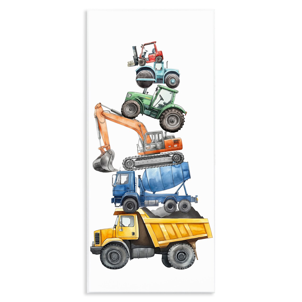 Stupell Industries Keep Moving Construction Stack Wall Plaque, design by Christine Simpson Art
